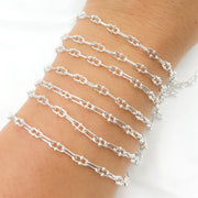 Z23SS. Sterling Silver Oval & Mariner Link Chain